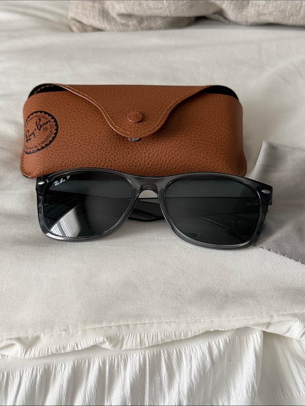 Ray-Ban Charcoal Frame Sunglasses with Dark Lenses
